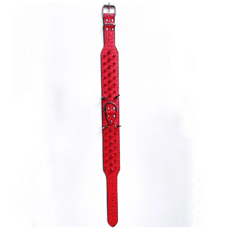 Amazon Hot Selling Pet Accessories Spiked Studded Leather Dog Collars For Medium Large Dogs