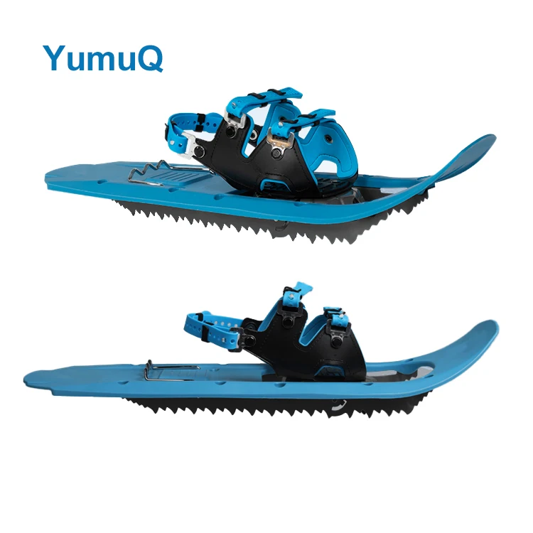 YumuQ China Best Plastic Double Ratchet Binding Snowshoes With Heel Lift Solid Crampons Aluminum Snow Shoes