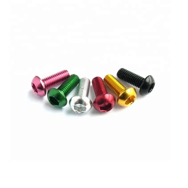 Colored gr5 M3 M4 M5 M6 titanium screw bolts
