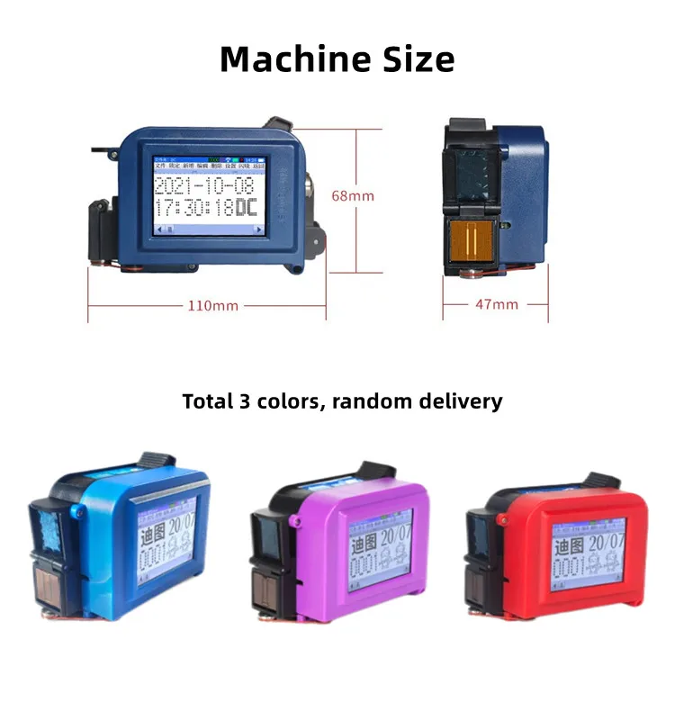 In Stock Portable Logo Printing Mini Inkjet Printer Batch Coding Machine For Pet Bottle
