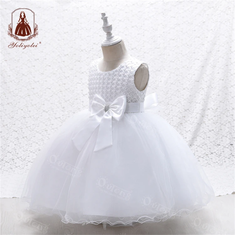 Yoliyolei Kids Designer Dresses, Birthday One Year Old Girls Clothes Satin Stelan Skirt Anak Summer Party Baby Girl Dress/