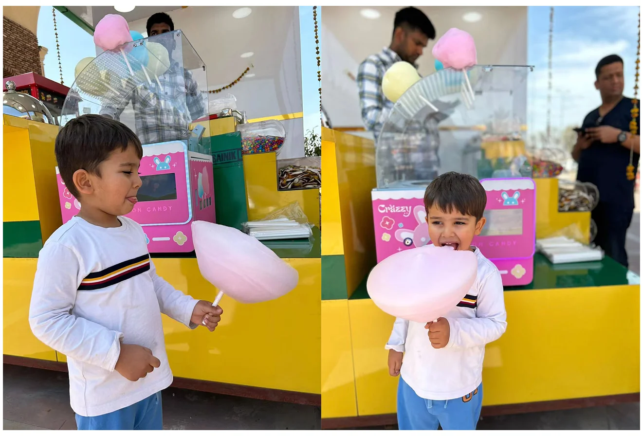 Small semi-automatic cotton candy machine smart retail professional commercial equipment vending machine