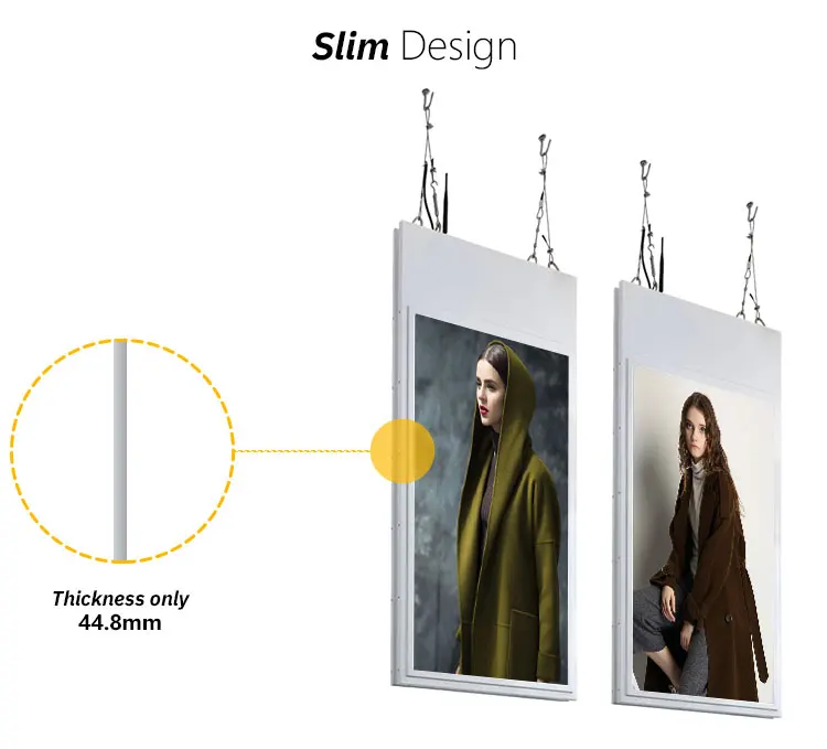 43Inch Advertisement Window Display Double Screen Machine Sided Led Window Display For Store