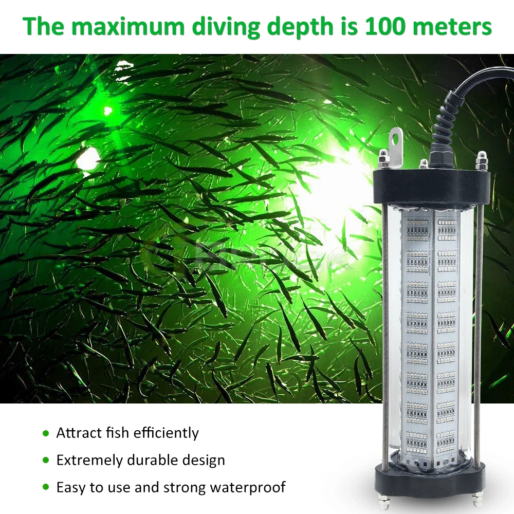 Manufacture Supplier High Output Underwater LED Fishing Light 30W 60W 100W 200W 300W LED Fishing Lamp For Fishery Equipment