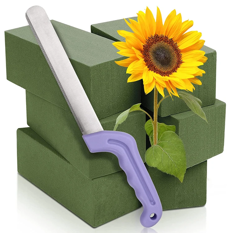 Florist floral foam blocks artificial fresh flower arrangement bricks DIY professional cutting knife dry green styrofoam block