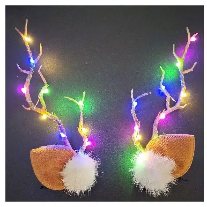 2024 New LED Christmas Design Head Clip Hairclip Clips For Party Event Wedding