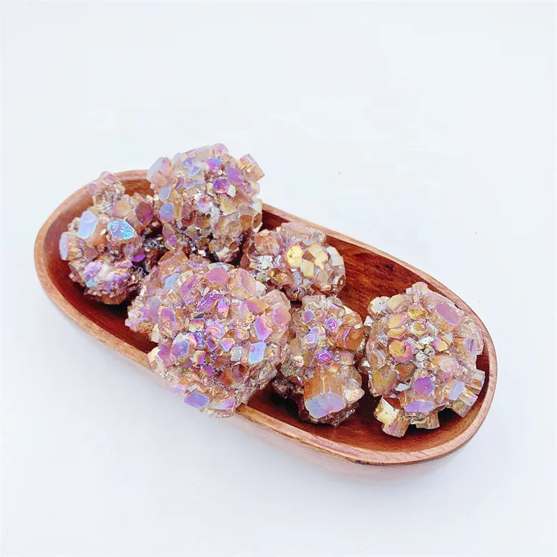 Factory Direct Selling Natural Crystal Cluster Electroplating Blue Cheap Aragonite Price