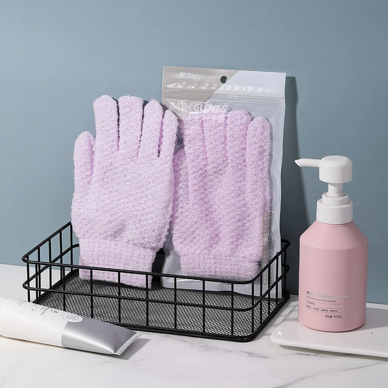 LMLTOP ladies bathing massage glove exfoliating bath gloves scrubber exfoliating dead skin remover bath gloves SY804