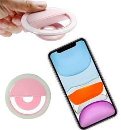 NEON-GLO Led Camera Round Ring Flash Fill Light Selfie  Mobile Phones Case Holder Phone Ring Light