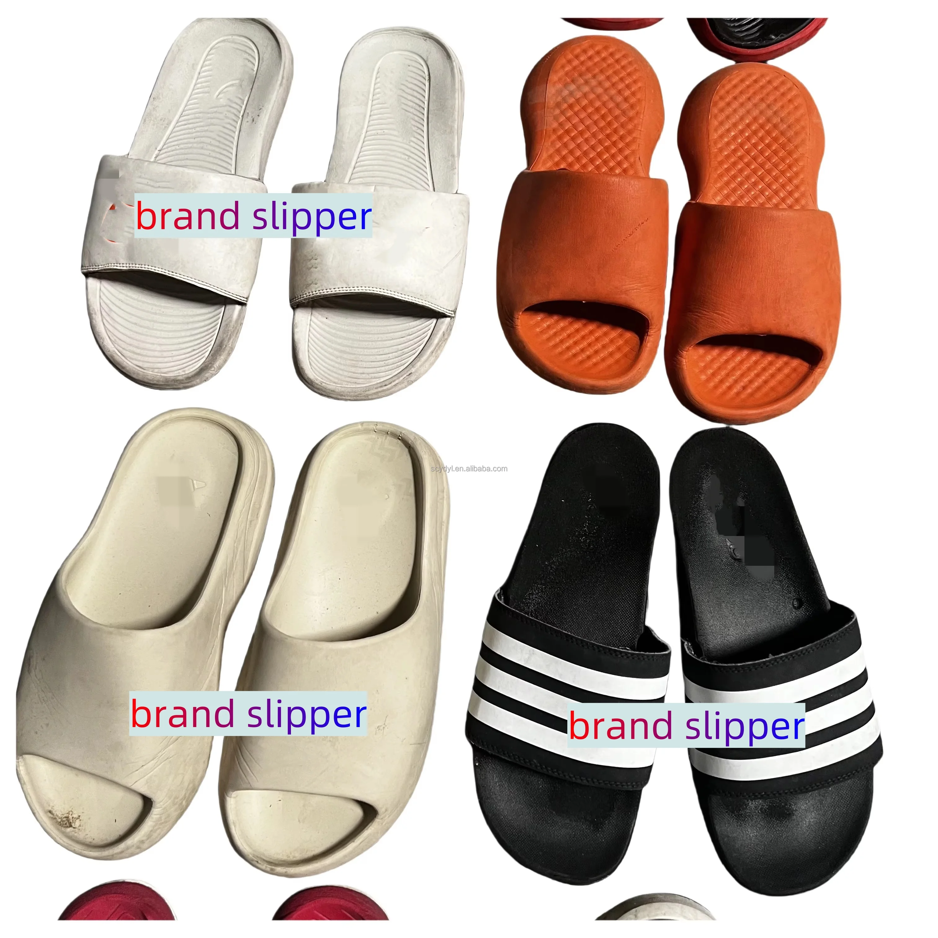 S16 Second hand slipper summer sandals bale fashion casual toe slides vacation outdoors used wholesale cheap slipper flat