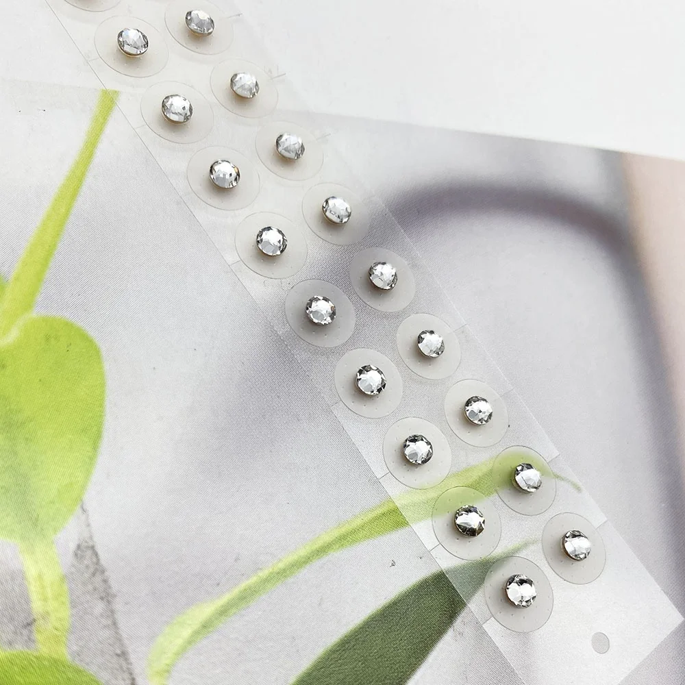 Custom earseeds Clear Tape 24k Gold-plated Magnetic Bead Ear point application auricular press plaster ear seeds ear acupuncture