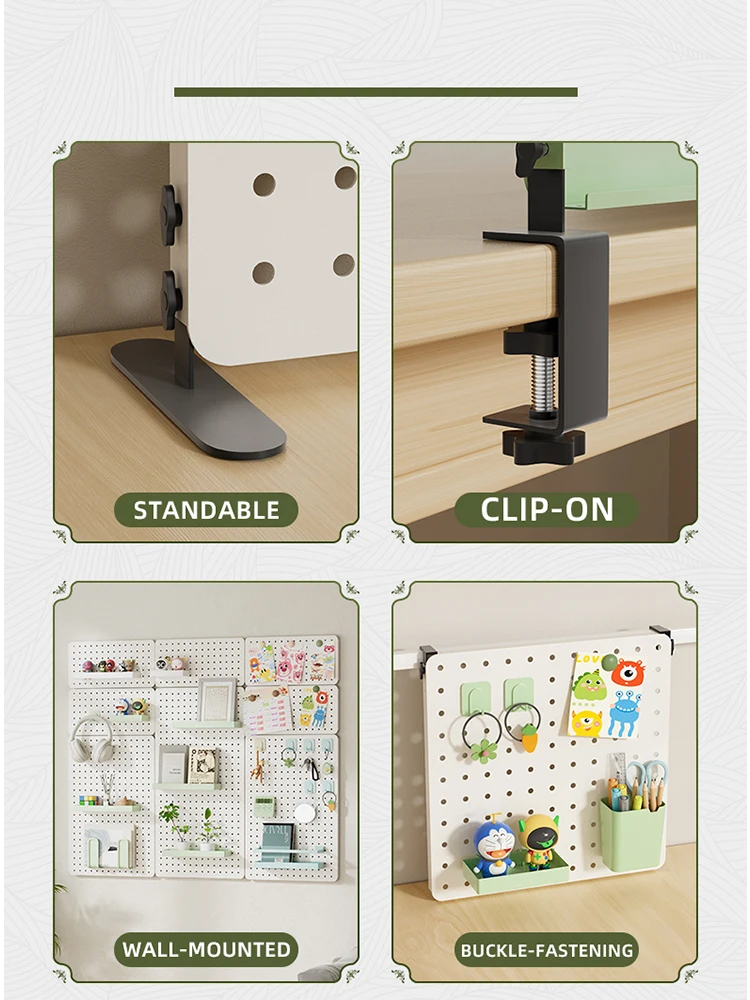 No Drilling home Wall Hanger Storage Shelves mulit-funcation Display rack Assortment Hanging Hole plate Pegboard