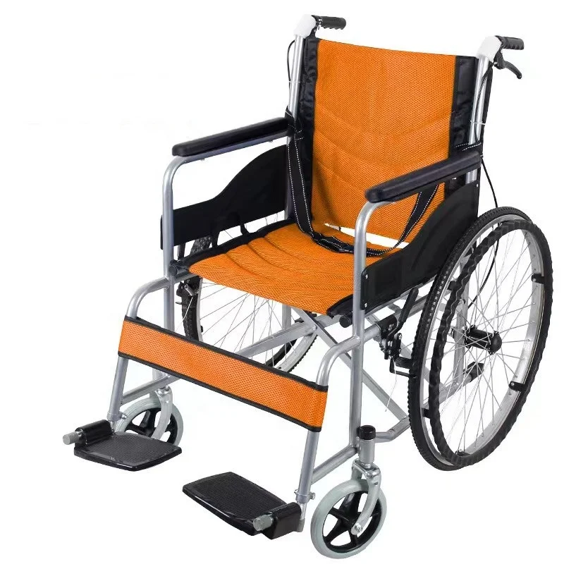 New Arrival Light Weight Folding Portable Steel Wheelchair Easy To Transport Wheelchair For Adult Kids