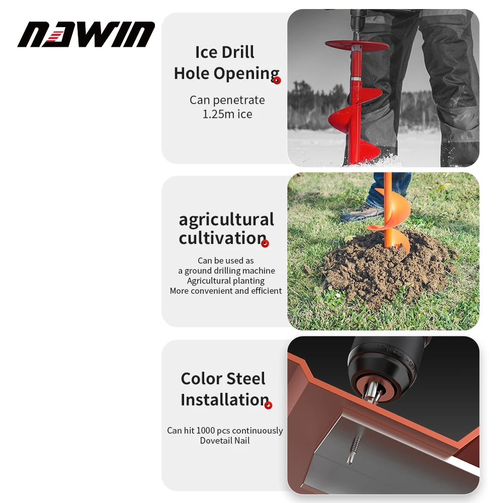 20V Cordless Impact Hand Drill Set with handle bar 13mm Chuck Capacity Brushless Motor Impact Screw Drills