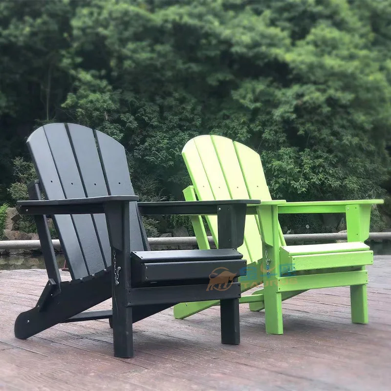 Wholesale Modern New Design Outdoor Chair Recliner Garden Wooden Folding HDPE Adirondack Chair