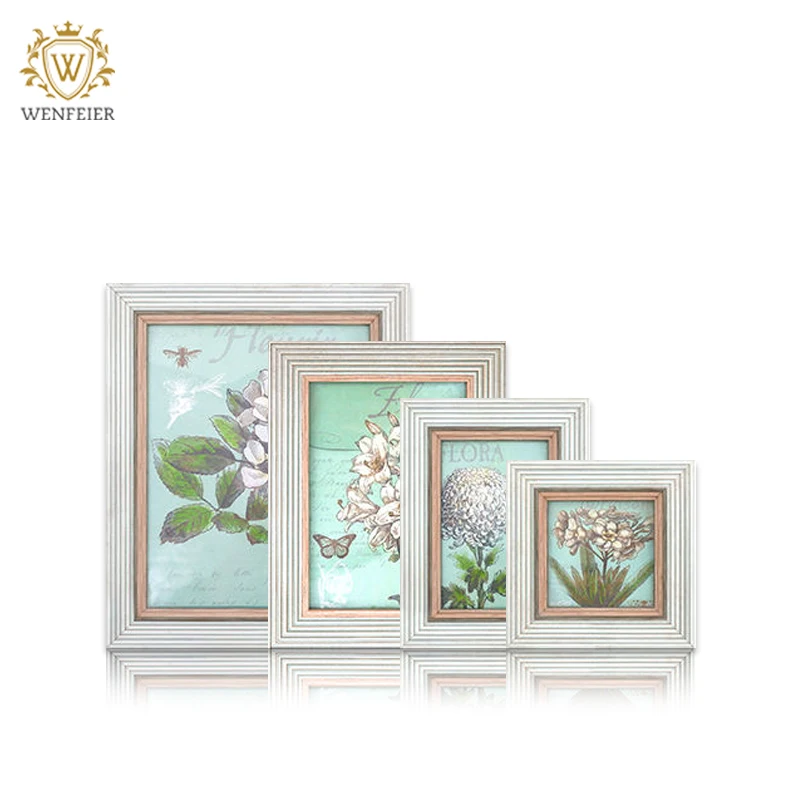 Recyclable Tabletop Personality Creative Decoration Art Face Paper Wood color PS Picture Photo Frame