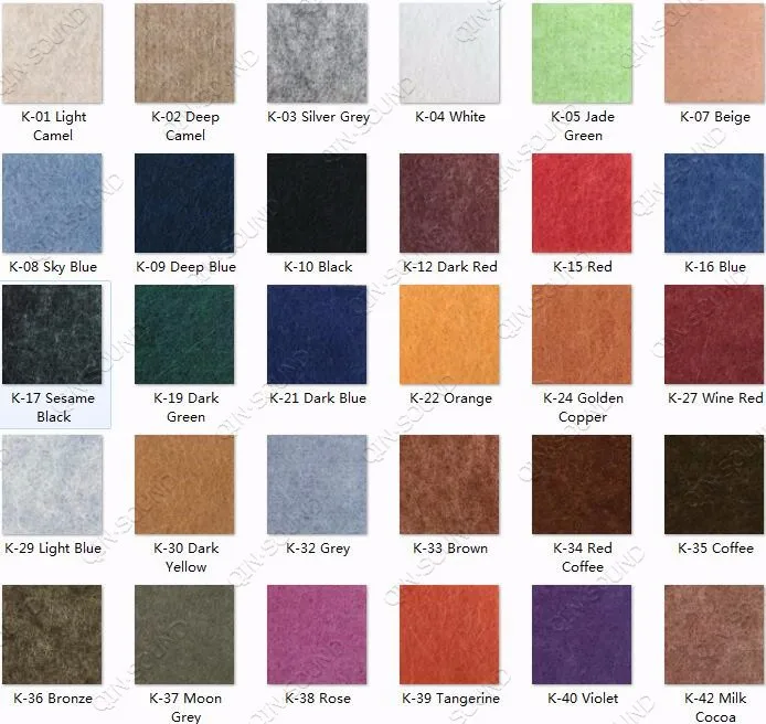 Factory Hot Sale High Quality 100% Polyester Fiber Fabric Soundproofing Acoustic Wall Panels