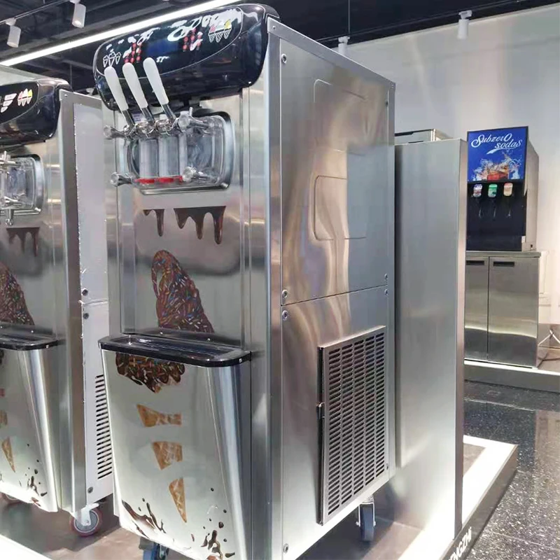 HENGZHI Automatic Vertical Ice Maker 7-day self-cleaning Soft Serve Ice Cream Machine