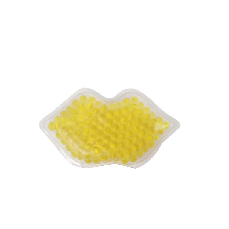 Reusable Microwave Gel Beads Hot Cold Pack Lip Shaped Ice Gel Mask for Skin Care Lip Cool Ice Pack Hot Cold Pad