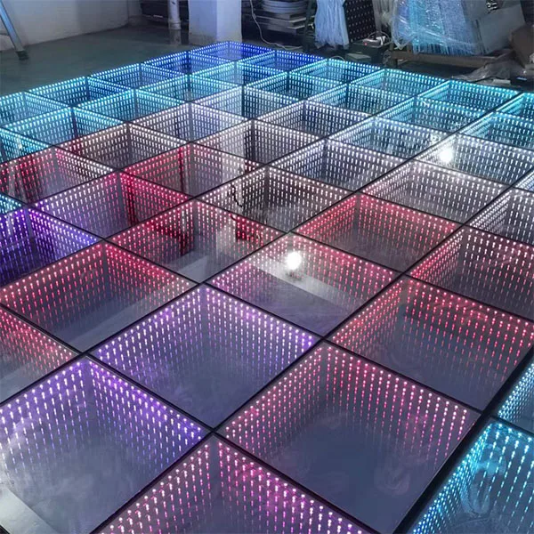 Fast Delivery Birthday Party 3D Mirror Dance Floor With Led Fill Light Monopoly Themed Dance Floors