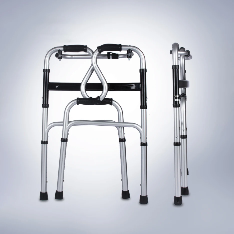 Outdoor Medical Rehabilitation Aluminum Frame Walking Aid for Patient and Disabled