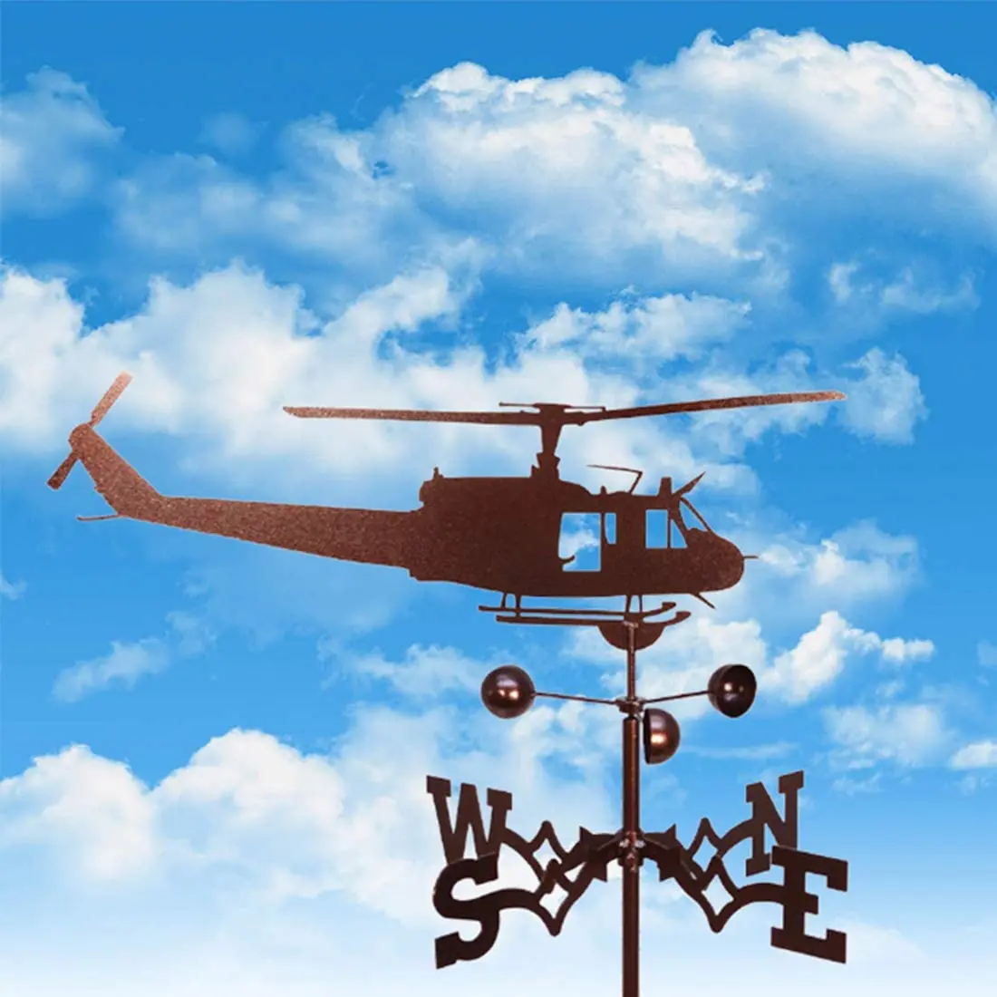 Zhongpin Top Rated New Arrival Bronze Helicopter Cast Iron Decorative Cock Weather Wind Vane Rooster Weather Vane Kit