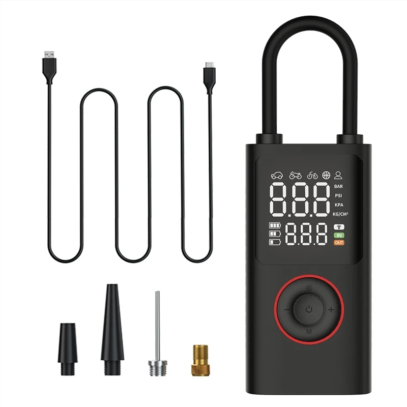 Tire inflator electric bicycle spherical air pump Outdoor portable mini air compressor