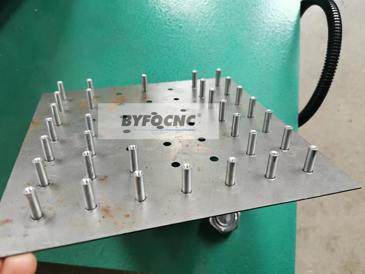 BYFO Pneumatic HVAC Air Duct Metal Sheet Galvanized Sheet Riveting Machine