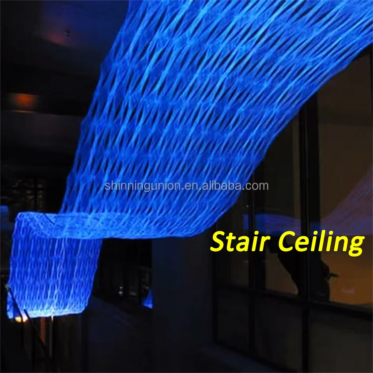 Fiber Optic Mesh 1.0mm x 33 pieces - LED Plastic Optical Fibre Netting Fabric Light Up Ceiling Tree Craft Home Office Decoration
