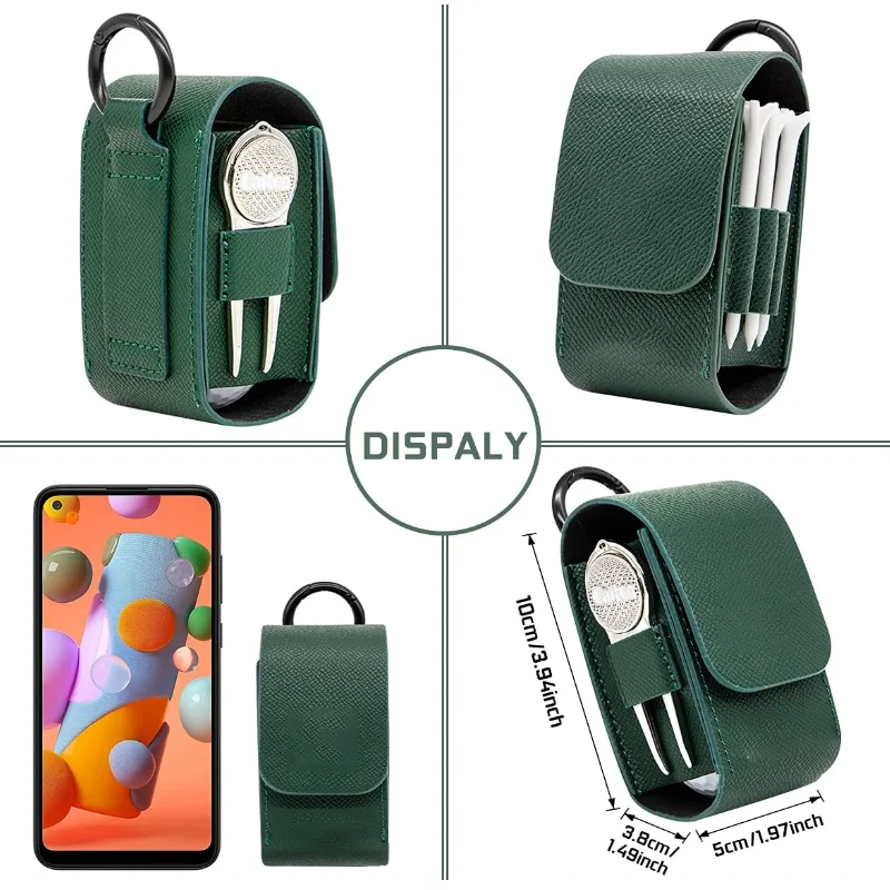 Golf Ball Bag Practical Portable Golf Ball Case Waist Holder Bag Hook Clip Holding Balls Tees Storage Pouch
