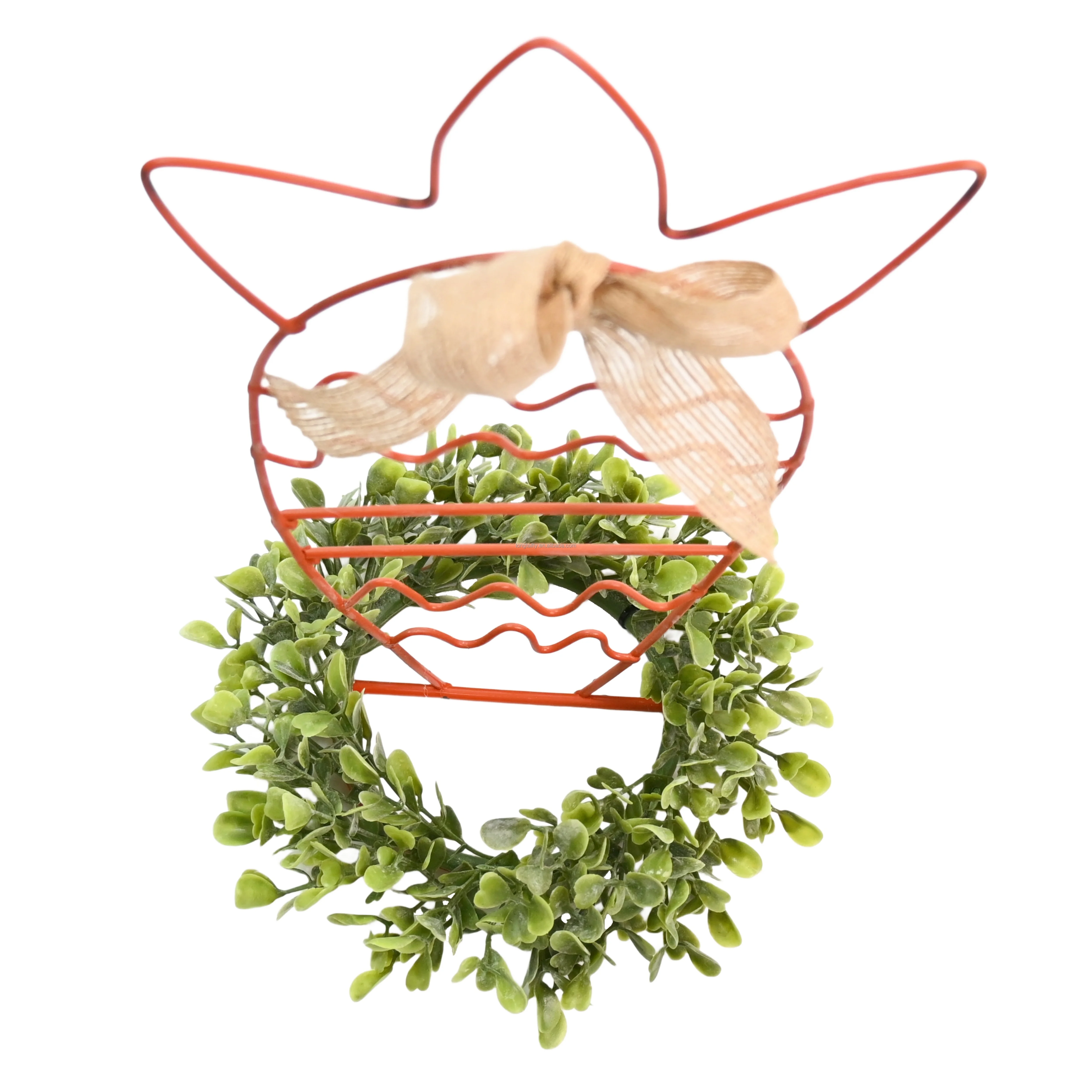 Artificial Plants Candle Ring Wreath Easter Iron Wire Metal Carrot Ornaments For Easter Home Table Top Decor Gifts
