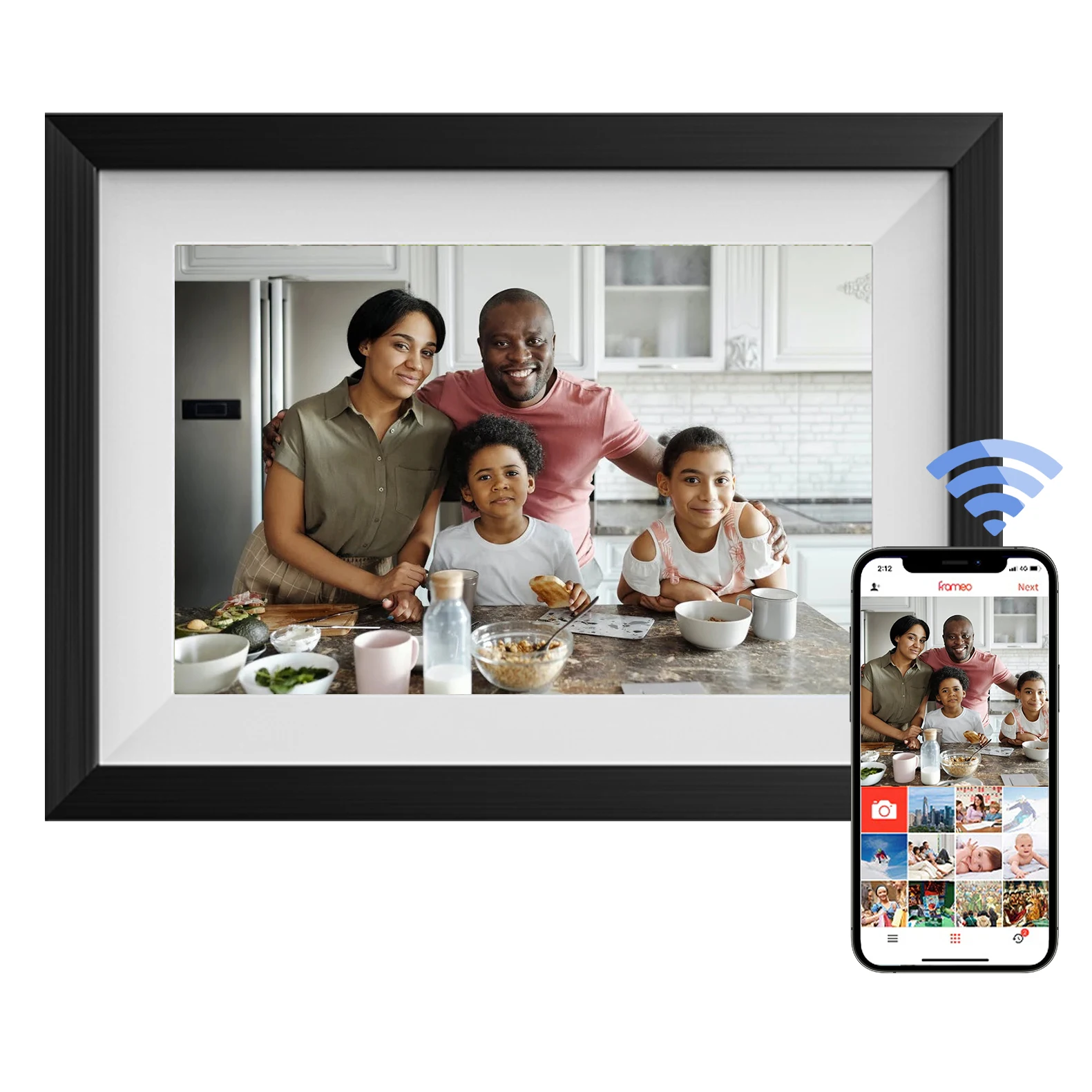 Smart Digital Picture Frame 10.1 Inch IPS Touch Screen Multi-user Share Photos Videos Wifi Digital Photo Frame