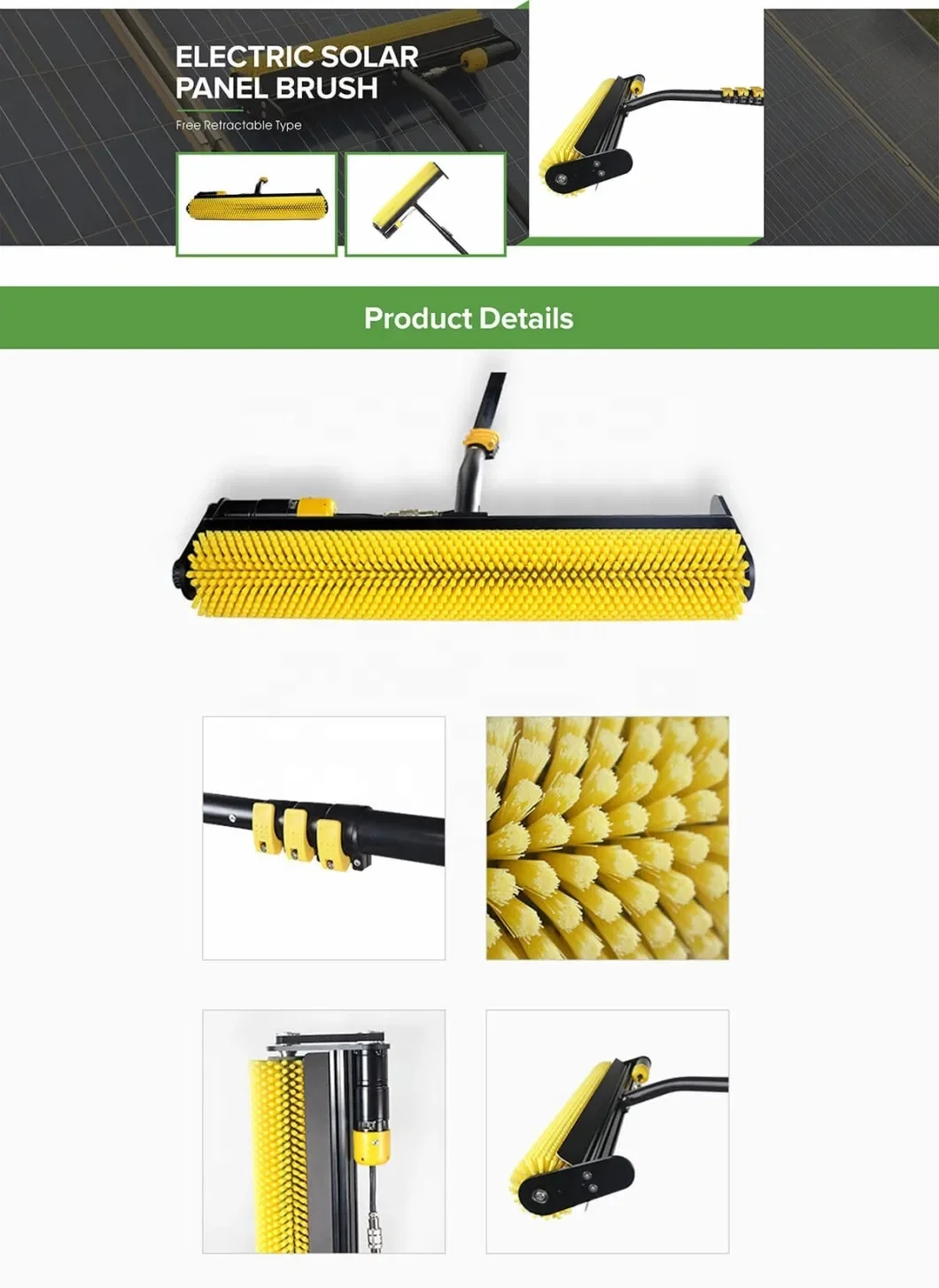 High Efficiency Dry Cleaning Solar Panel Cleaning Brush 7.2m Solar Panel Cleaning Machine Equipment