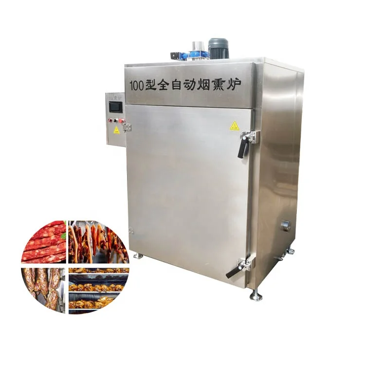 Automatic Stainless Steel Electrostatic Smokehouse industrial smoked room, meat smoked colored process equipment