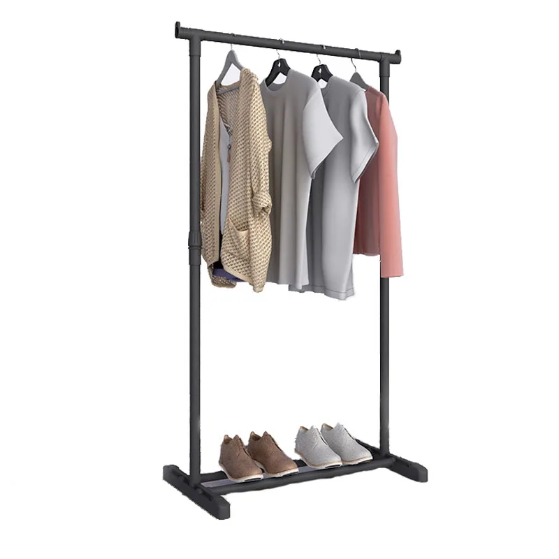 New Floor Hangers For Clothes  Cloth Stand Rolling Metal Silver Square garment Cloth rack