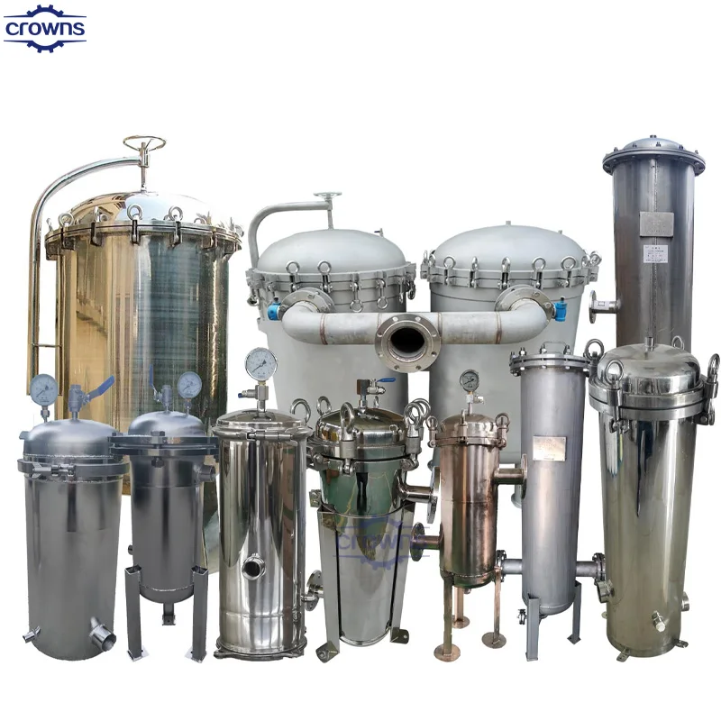 Oil Micro Cartridge Filter Housing Stainless Steel Sanitary Bag Filter System with Centrifugal Pump Trolley
