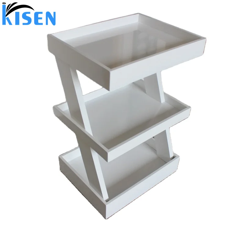 Modern beauty and hair salon wooden white foot rest custom logo nail manicure table tools carts durable pedicure trolley