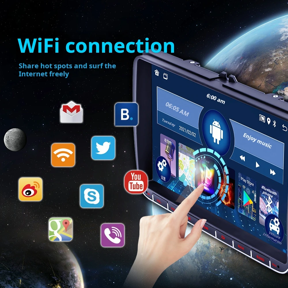 New 9-inch high-definition car MP5 player intelligent Bluetooth multifunctional FM radio car audio and video navigation