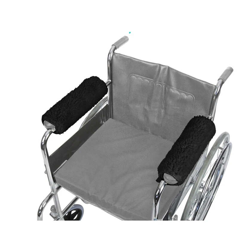 Universal Sheepskin Fleece Armrest Covers for Wheelchairs or Other Arm Chairs