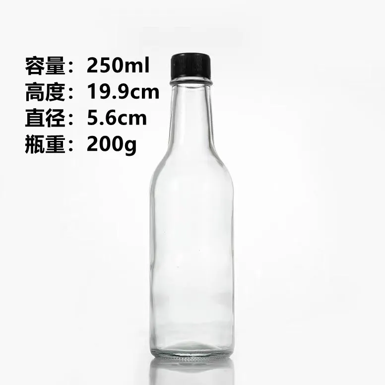 Hot Sauce Woozy Bottles Empty 5 Oz Complete Sets of Premium Commercial Grade Clear Glass Dasher Bottle with Shrink Capsule