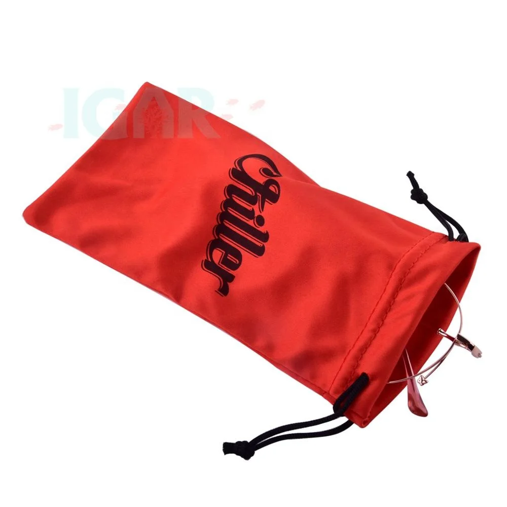 Microfiber Case Pouch Bag Glasses Sunglasses Case Soft Pouch with Eyeglass Cleaning Cloth Multi color drawstring closure