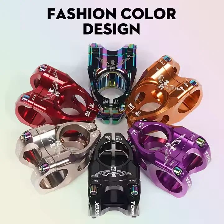 TOSEEK 31.8*35mm Bicycle Short Stem Ultralight High-strength Aluminum Alloy Bikes Stem MTB Road Folding