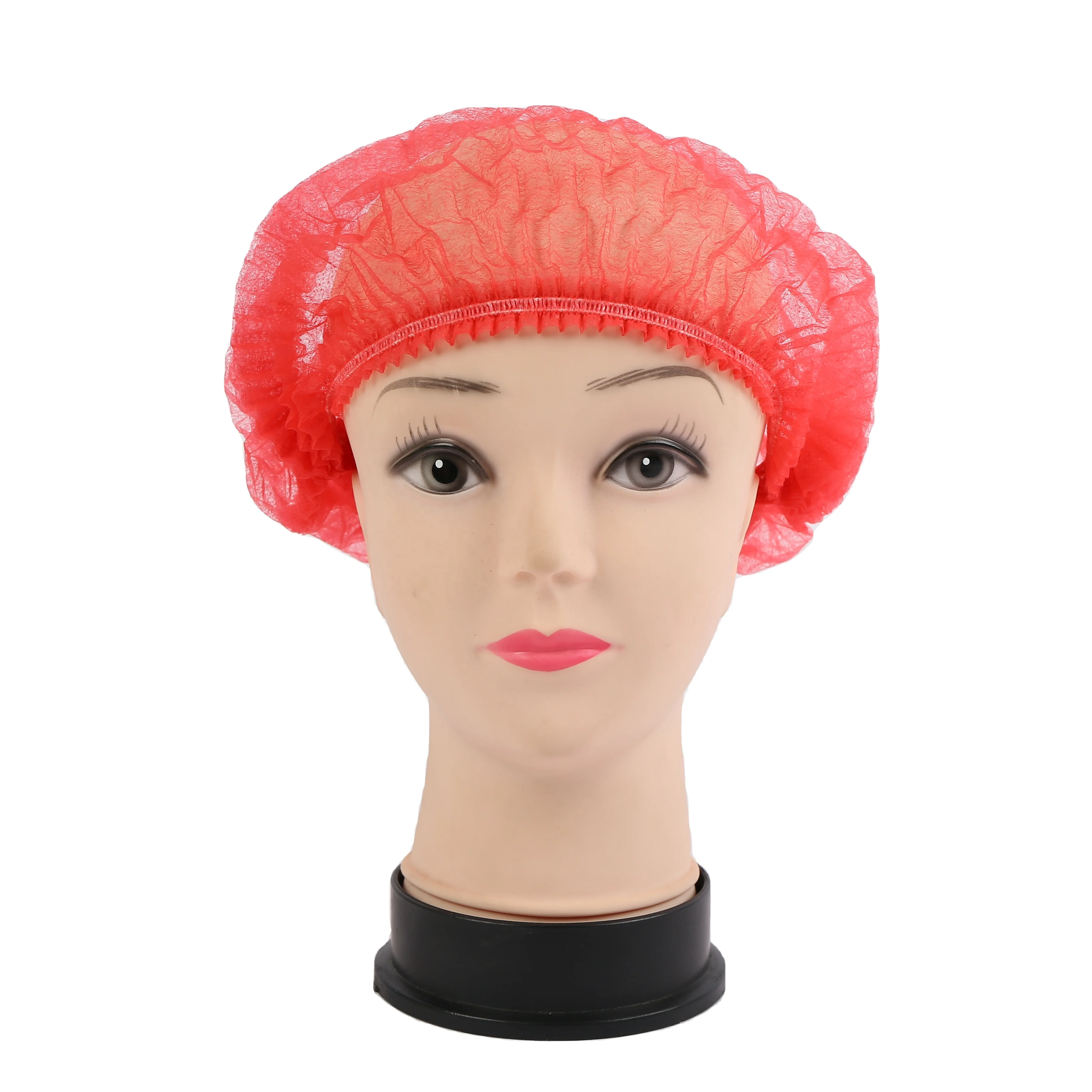 Hot wholesale Disposable Non woven doctor hat strip clip cap bouffant head cover Hair Net