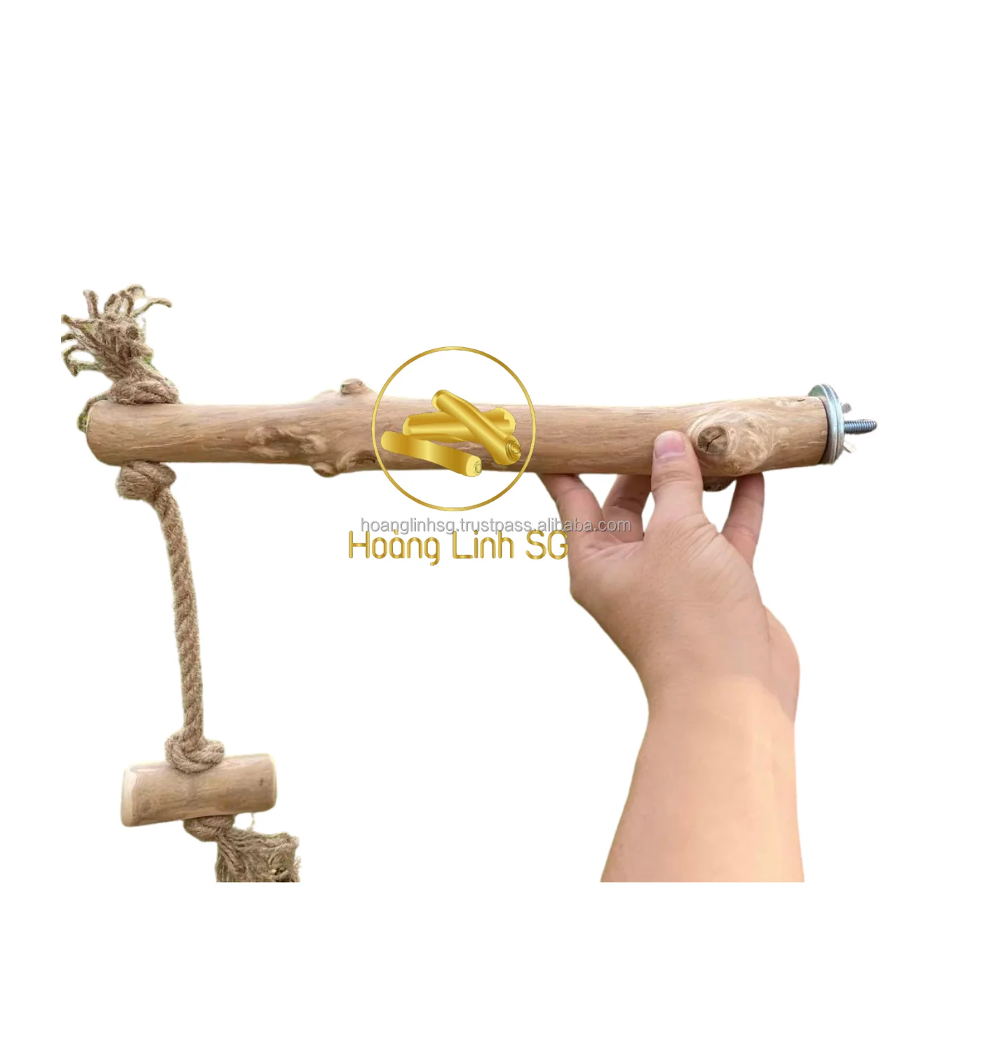Wholesale Bird Toys Training Wood Parrot Stand Perch for Parakeets  made from Viet Nam HOANG LINH SG Kimy +84938616690
