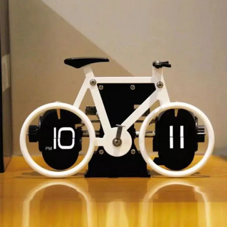 High-end quality creative bicycle flip clock home art boutique clock