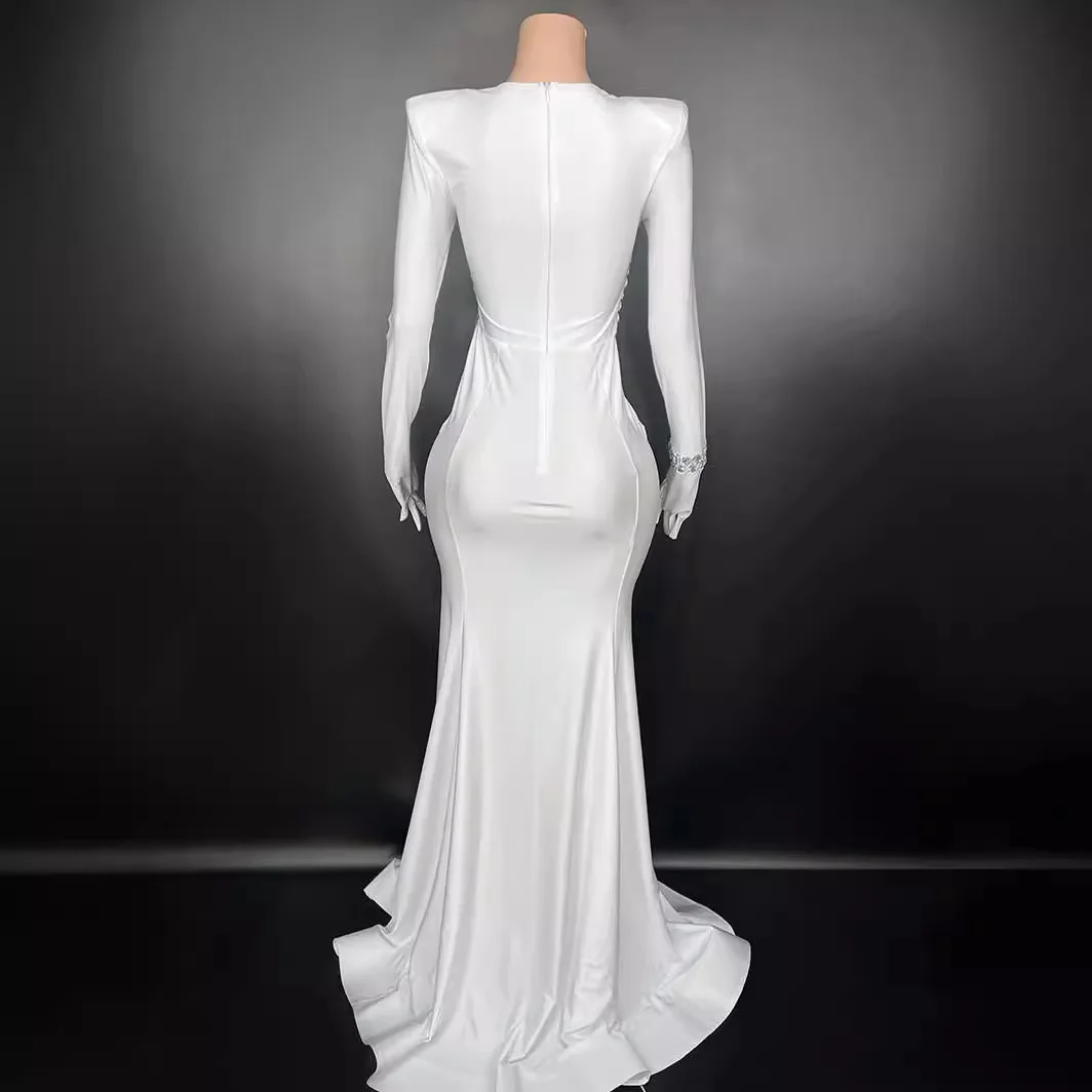 AL1766 luxury long sleeve party wear dresses for women elegant long ladies Celebrity Nightclub Sexy Evening party dress