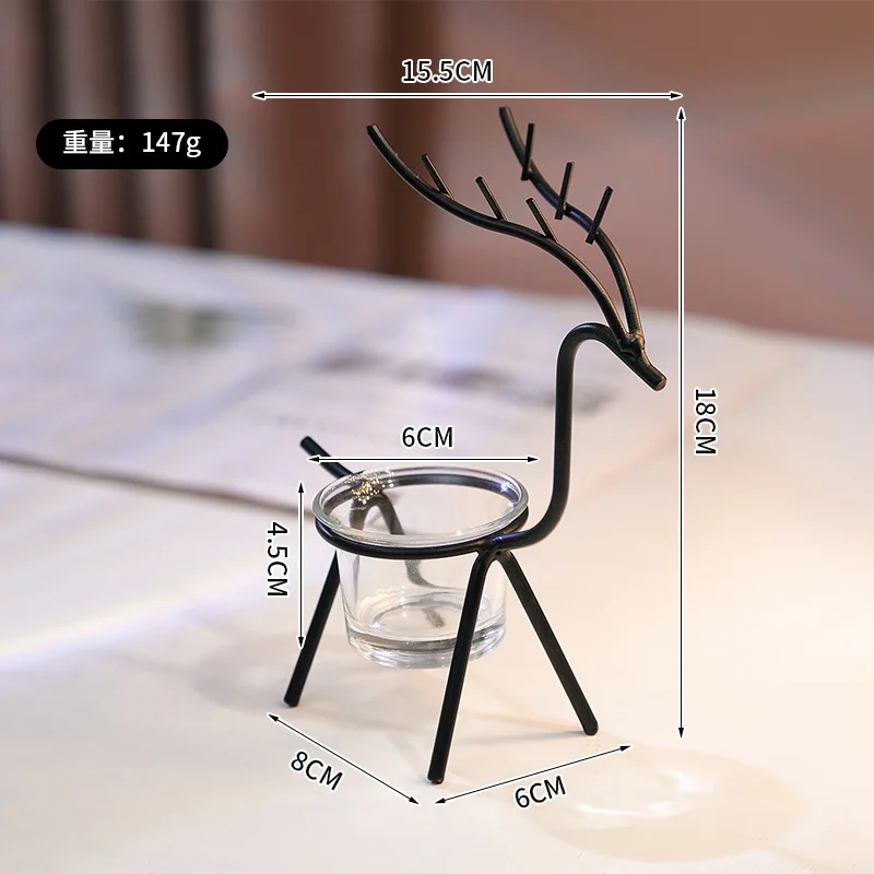 Wholesale Modern Iron Art Vintage Home Table Top Candlestick Decoration Ornament