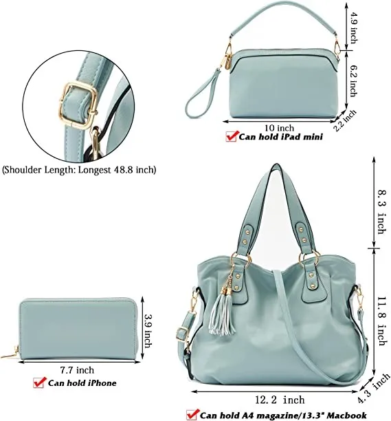 Purse and Wallet set for Women Large Hobo Bags Female Fashion Tote Shoulder Bags Crossbody Wallets Satchel Purse Set