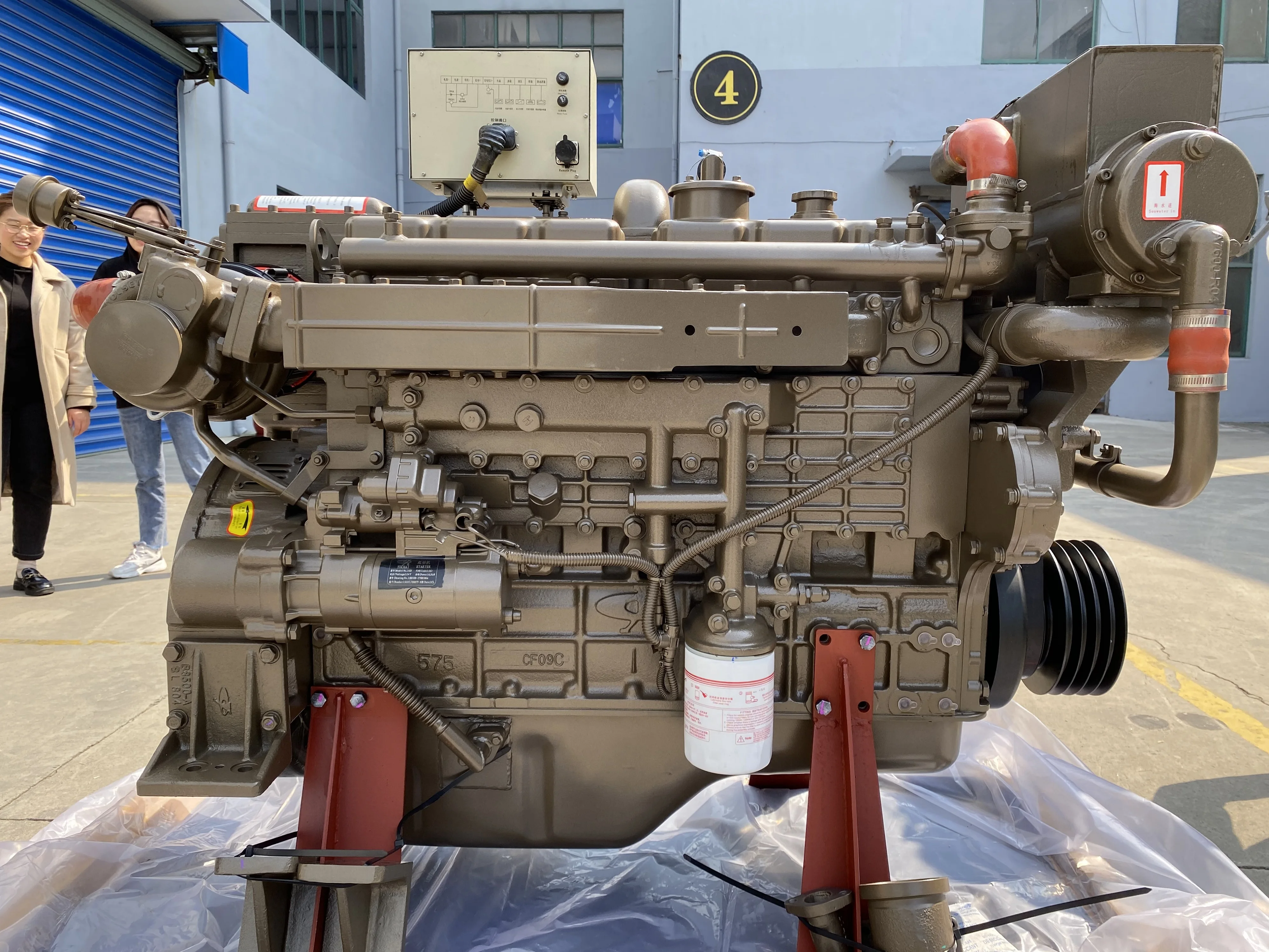 Yuchai good condition 162kw 2200rpm 6 cylinders YC6A220C engines for ships use assembly