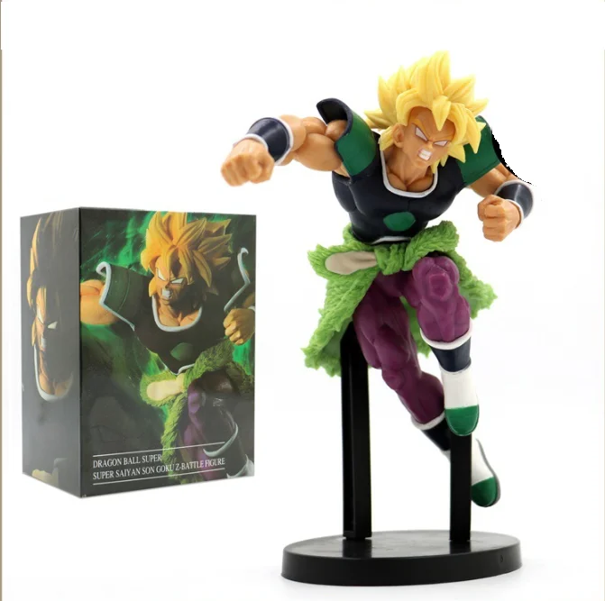 20CM Anime  Dragon ball Z  Yellow Hair Broly Action Figure Toy